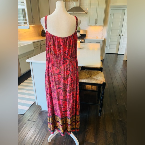 Maurice’s Pink & Gold High Low Maxi Dress XXL - Picture 7 of 8